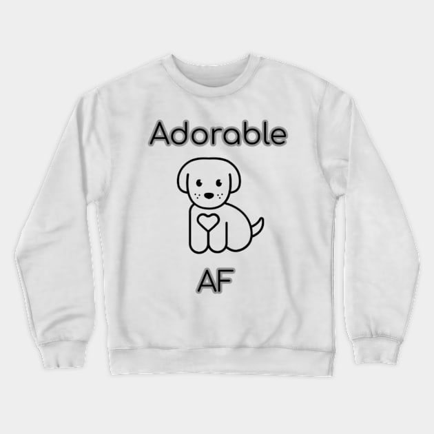 Adorable AF Crewneck Sweatshirt by MemeJab